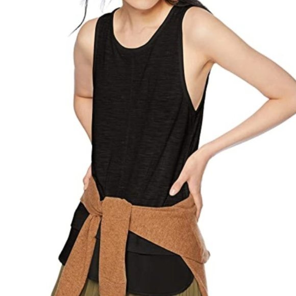NWT J. Crew Keyhole Back Long Scoop Bottom Tank - Picture 3 of 3